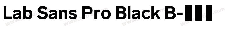 Lab Sans Pro Black B字体转换